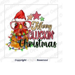 Merry Christmas Chickens | PNG File | Digital Download | Sublimation | Buffalo Plaid | Animal Print |Lights | Farm | Pet