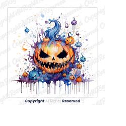 Witch Halloween Pumpkin Png, Pumpkin Halloween Sublimation Png, Halloween PNG file, Witch Hat, Bat Png, Halloween Design