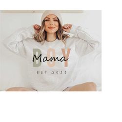 Boy Mama Sweatshirt, Boy Mom Shirt, Personalized Mama Sweatshirt, Boy Mama Apparel, Gift For Mother, Boy Mom Sweater, Mo