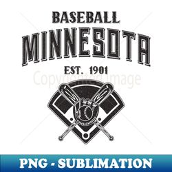 Minnesota Baseball Vintage PNG Digital Download - Authentic Est 1901 Sublimation File