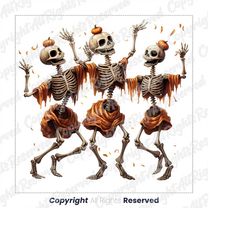 Skeleton Dance Halloween Png,Pumpkin Skeleton Halloween Png , Funny Halloween Png