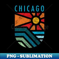 Vintage Chicago - Artistic Sublimation File - Capture the Nostalgic Charm