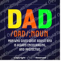 The Dad Noun Definition Png,  Fathers Day Design, Cool Dad Png, Funny Png, Funny Fathers Day Png,Vintage dad png, dad no