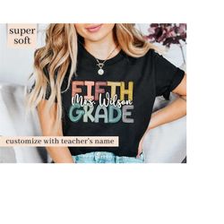 Custom Fifth Grade Teacher Shirt, Personalized 5th Grade Shirt, Back to School Shirt, Fifth Grade Crew Shirt, 5th Grade