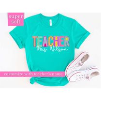 Custom Teacher Name Shirt, Custom Teacher Gift, Personalized Teacher Shirt, Teacher Appreciation Gift, Teacher Team Shir
