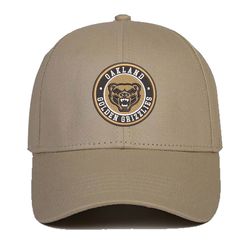 NCAA Oakland Golden Grizzlies Embroidered Baseball Cap, NCAA Logo Embroidered Hat, Oakland Golden Football Team