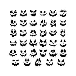 Pumpkin Face Svg, Jack O Lantern faces, Halloween pumpkins faces, Pumpkin Faces Clipart, Pumpkin Faces Cut File, Hallowe