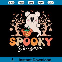 Spooky Season Mickey SVG Disney Ghost SVG Download