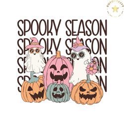 Funny Spooky Season Pumpkin Ghost SVG File For Cricut