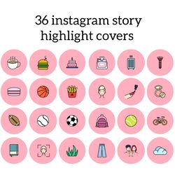 36 Pink Instagram Highlight Icons. Colors Instagram Highlights Images. Lifestyle Instagram Highlights Covers