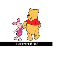 Winnie The Pooh And Piglet- 1 svg, png, pdf, dxf