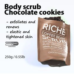 RICHE Coffee Bean Body Scrub Choco Cookie 250g / 0.55lb
