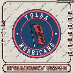 NCAA Logo Embroidery Files, NCAA Tulsa Golden Hurricane Embroidery Designs, Tulsa Golden Machine Embroidery Designs
