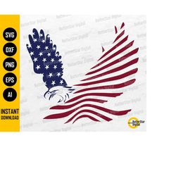 USA Eagle Flag SVG | United States Of America | Stars and Stripes | Cricut Silhouette Cutting File Clipart Vector Digita