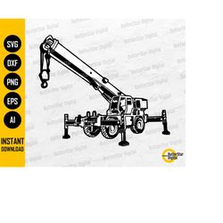 Crane SVG | Construction Truck SVG | Heavy Equipment SVG | Building Build Builder | Printable Cut File Clipart Vector Di