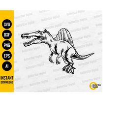 Spinosaurus SVG | Dinosaur SVG | Dino SVG | Prehistoric Animal | Cricut Cut Files Silhouette Printable Clipart Vector Di