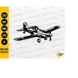 Crop Duster SVG | Single Prop Airplane SVG | Farming Aircraft SVG | Cricut Silhouette Cut Cutting File Clipart Vector Di