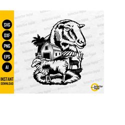 sheep svg | lamb svg | farm animal decals graphics sticker t-shirt | cricut cut files cameo printable clip art vector di