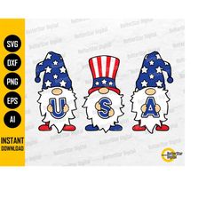 american gnomes svg | cute gnomies svg | patriotic graphics stickers | cricut cutting files printables clipart vector di
