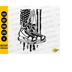 US Hockey Skates SVG | American Hockey Player SVG Decal Shirt Graphics Stencil | Cricut Cutting File Cuttable Clipart Di