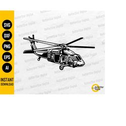 black hawk helicopter svg | army shirt stencil vinyl graphics | cricut silhouette cut files cuttable clipart digital dow