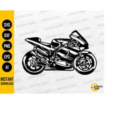 Super Bike SVG | Sportbike Svg | Motorcycle Biker Rider Speed Racer Race Fast | Cutting File Printable Clipart Vector Di
