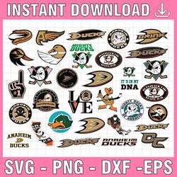 32 Files Anaheim Ducks Bundle SVG, dxf,png, eps, Anaheim svg, Ducks svg, NHL svg, NHL svg, hockey svg, Download
