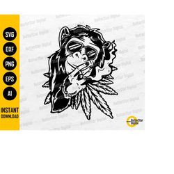 Cannabis Monkey SVG | Animal Smoking Marijuana SVG | Smoke Weed SVG | Cricut Cutting File | Printable Clipart Vector Dig
