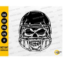 Skull Football SVG | Sports Gear Equipment Game Team Uniform Professional Pro | Cutting File Printable Clipart Vector Di