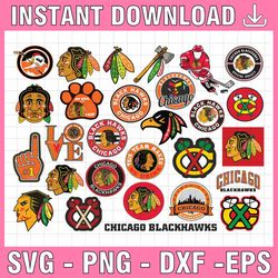 28 Files Chicago Blackhawks Bundle Svg, Blackhawks Svg, NHL svg, NHL svg, hockey, Cut File, Clipart   Cricut Explorer