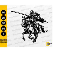 Jousting Knight SVG | Cavalier SVG | Knighthood T-Shirt Decal Graphics | Cricut Cutting File Printable Clipart Vector Di
