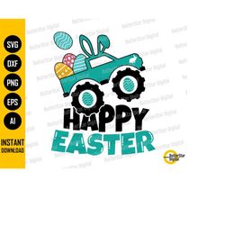 Easter Monster Truck SVG | Easter Eggs SVG | Cute Boys T-Shirt Sign Decor | Cricut Cut File Printable Clipart Vector Dig