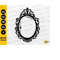 Spooky Frame SVG | Creepy Mirror SVG | Horror Gothic Wall Decor Sticker | Cricut Cut Files Silhouette Clipart Vector Dig