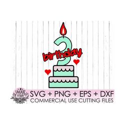 Birthday Cake Svg, Birthday Svg, 3th Birthday, Girls Birthday Shirt, Boy Birthday Svg, Cake Svg,Dxf,Eps,Png
