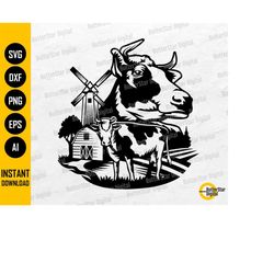 Cow SVG | Cattle SVG | Farm Animal Decal Wall Art T-Shirt Sticker Clipart Vector Graphic | Cricut Cut File Silhouette Di