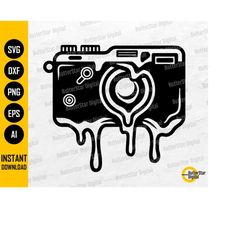 Dripping Camera SVG | Photography SVG | Photographer Decal T-Shirt Sticker Graphic | Cut File Cuttable Clipart Vector Di