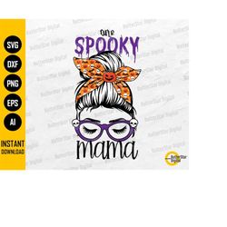 one spooky mama png | halloween png | halloween shirt sublimation sticker | cricut cut file printable clipart vector dig