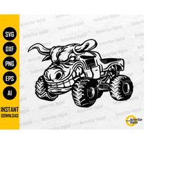 Bull Monster Truck SVG | Muscle Car SVG | 4x4 Off Road Vehicle | Cricut Cut File Silhouette Printables Clipart Vector Di