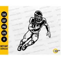 football player running svg | football vinyl illustration drawing graphics | cricut cutfiles cuttable clip art vector di