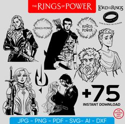 Power of the Rings svg bundle, Lord of the rings clipart, Power of the Rings png, Lotr svg, Mordor svg