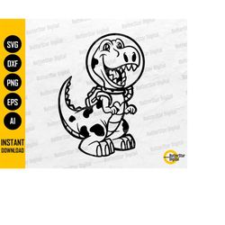 Dinosaur Astronaut SVG | Space Dino SVG | Universe Galaxy Rocket Stars | Cutting Files Printable Clipart Vector Digital
