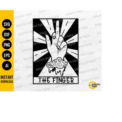 the finger tarot card svg | funny mystical t-shirt vinyl graphics tattoo sticker | cricut cutting file clipart vector di