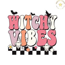 Retro Groovy Halloween Witchy Vibes SVG Graphic Design File