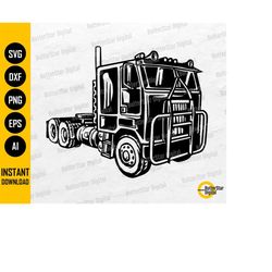cab over truck svg | truck driver svg | trucker vinyl decal graphics illustration | cut file cuttable clip art vector di