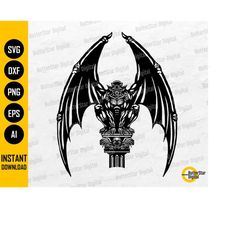 Gargoyle SVG | Demon SVG | Gothic New York City Monster Sculpture Wall Art Shirt Decal | Cutting Files Clipart Vector Di