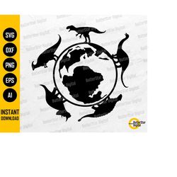 Dinosaur World SVG | Jurassic SVG | Prehistoric Animals Decals T-Shirt | Cricut Cut Files Silhouette | Clipart Vector Di