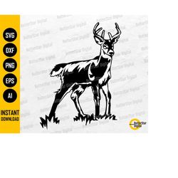 White Tailed Deer SVG | Deer Hunting SVG | Buck SVG | Elk Svg | Wild Animals Svg | Cricut Cutting File Clipart Vector Di