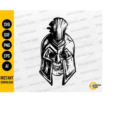 Spartan Skull SVG | Sparta SVG | War Helmet Glory Greece Hell Soldier Military | Cutting File Cuttable Clipart Vector Di