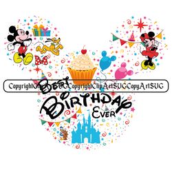 Birthday Girl SVG, Best Day Ever Svg, Mickey Ears SVG, Minnie Mouse, Birthday Boy Png, For Cricut