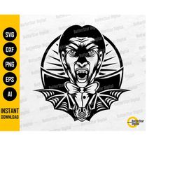 Vampire Face SVG | Horror SVG | Scary Halloween Decal Wall Art T-Shirt Graphics | Cricut Cutting File Clip Art Vector Di